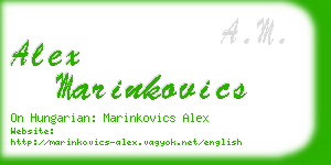 alex marinkovics business card